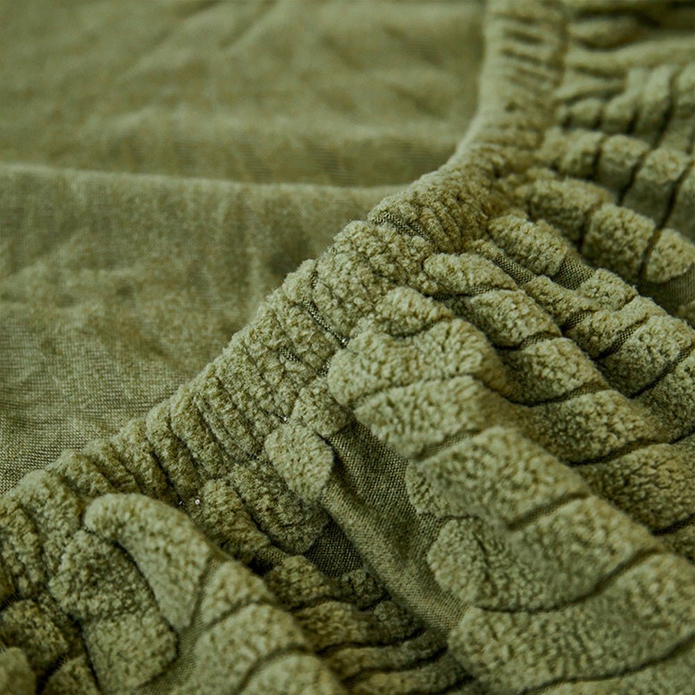 Modern Leaf Jacquard Water-Repellent Anti-Scratch Stretch Full Wrap Couch Cover