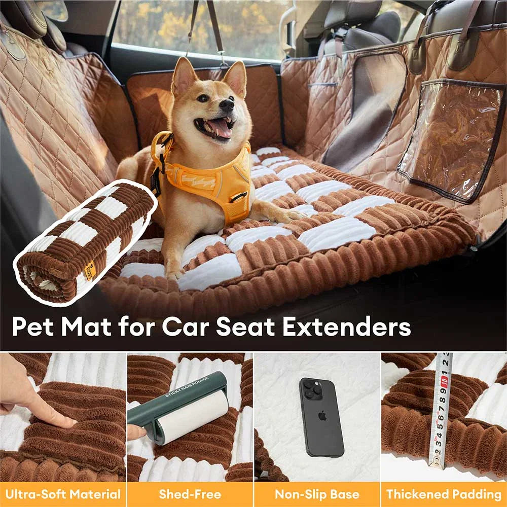 Pet Safety Sofa Premium Faux Leather Water-repellent Hammock Dog Car Seat Cover - RideProtector