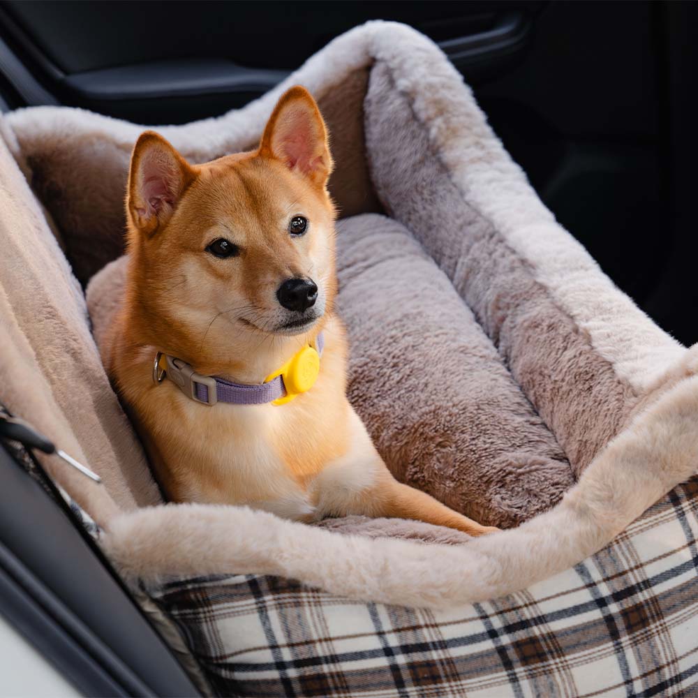 Pet Safety Large Classic Fluffy Booster Dog Car Seat-Keep Secure