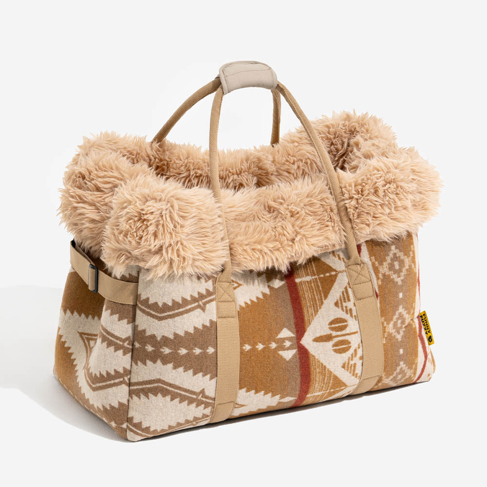 Safety Large Reversible All-Season Indie Boho Pet Carrier and Dog Snuggle Sleeping Bag - Wondernap