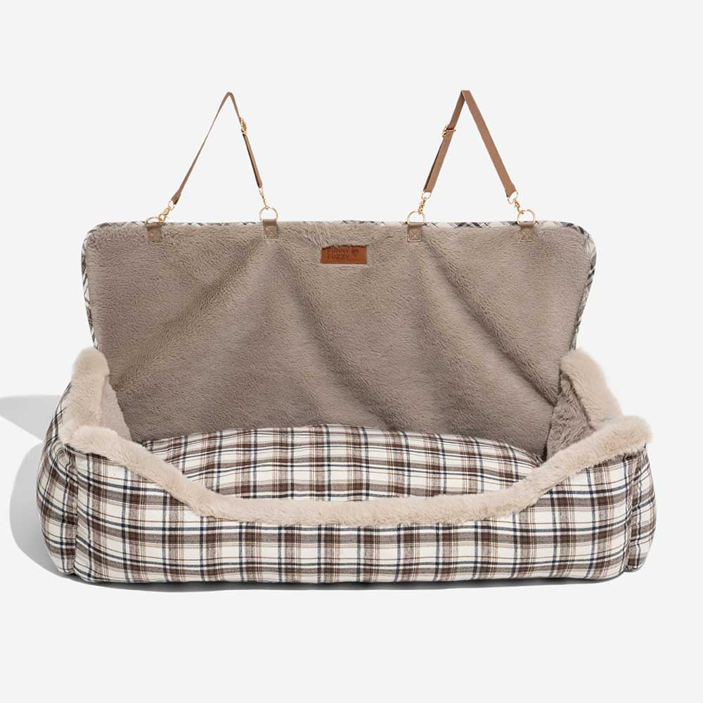 Pet Safety Large Classic Fluffy Booster Dog Car Seat-Keep Secure