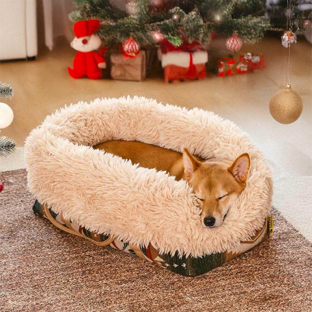 Safety Large Reversible All-Season Indie Boho Pet Carrier and Dog Snuggle Sleeping Bag - Wondernap