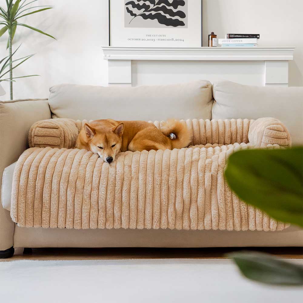 Pet Fluffy Sofa Blanket Bolster Dog Mat Couch Cover