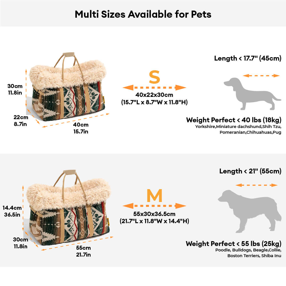Safety Large Reversible All-Season Indie Boho Pet Carrier and Dog Snuggle Sleeping Bag - Wondernap