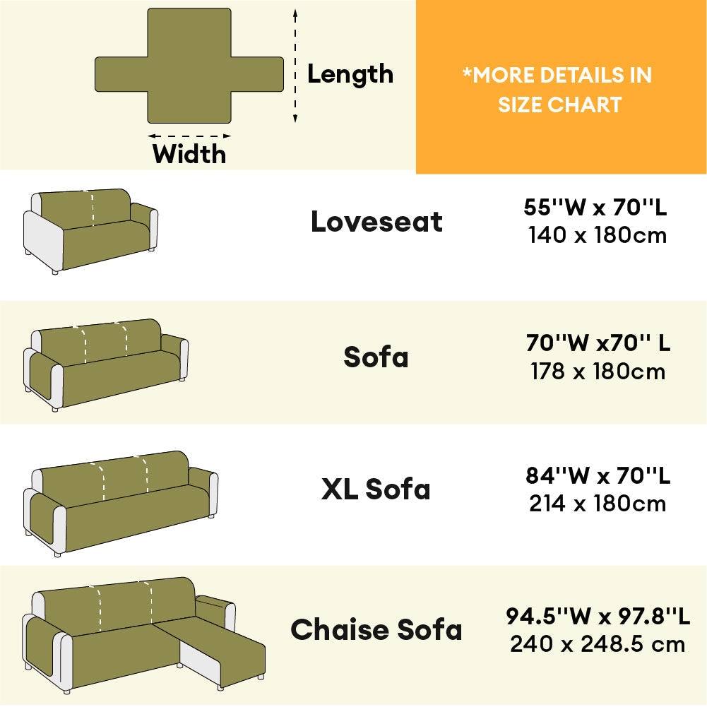 Waterproof Non-Slip Furniture Protector Pet Couch Cover-Slipsafe