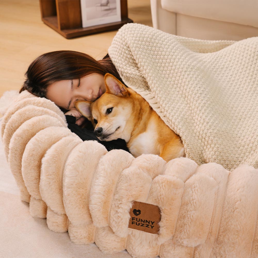 Pet Creamy Plush Super Large Donut Human Dog Bed - Cuddle Cradle