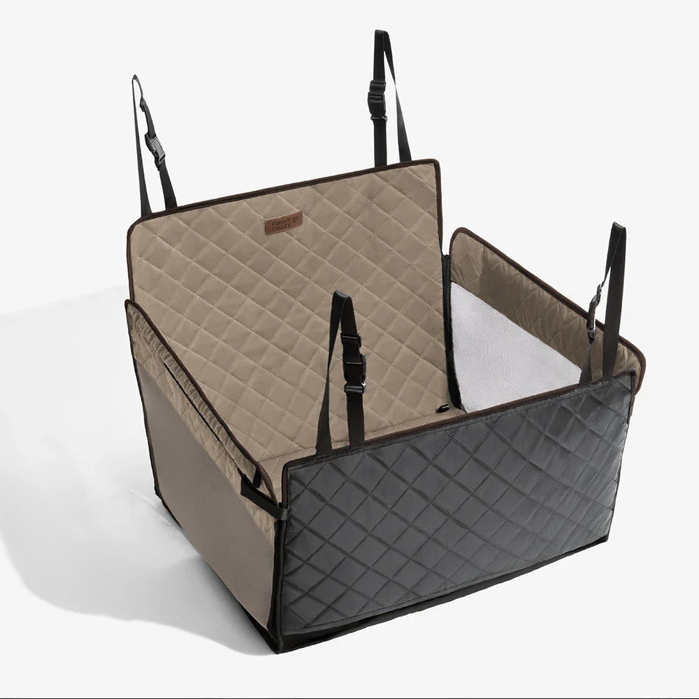 Pet Safety Sofa Premium Faux Leather Water-repellent Hammock Dog Car Seat Cover - RideProtector