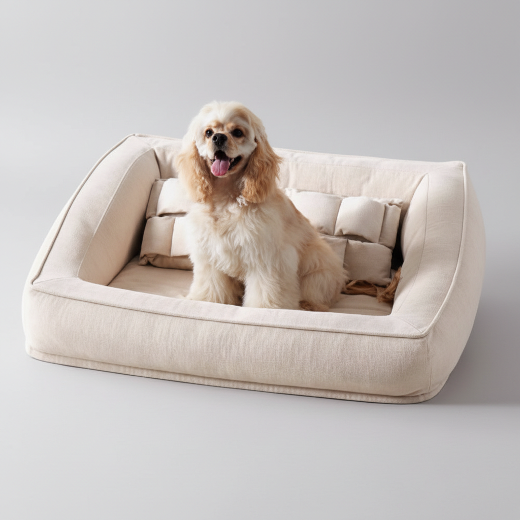 Pet Comfort Orthopedic Support Dog Sofa Bed with Pillows