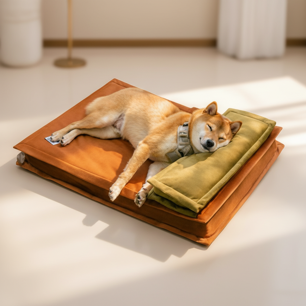Pet Anti-Anxiety with Sponge Support Deep Sleeping Dog Bed