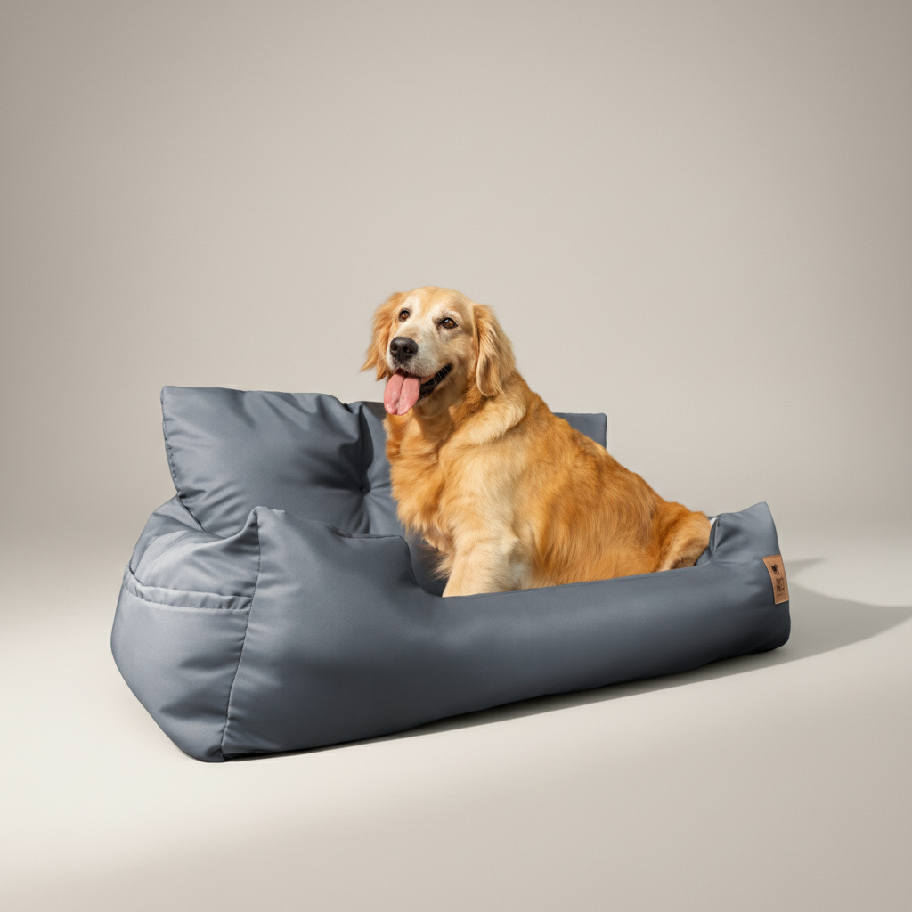 Pet Travel Bolster Safety Waterproof Medium Large Dog Car Back Seat Bed