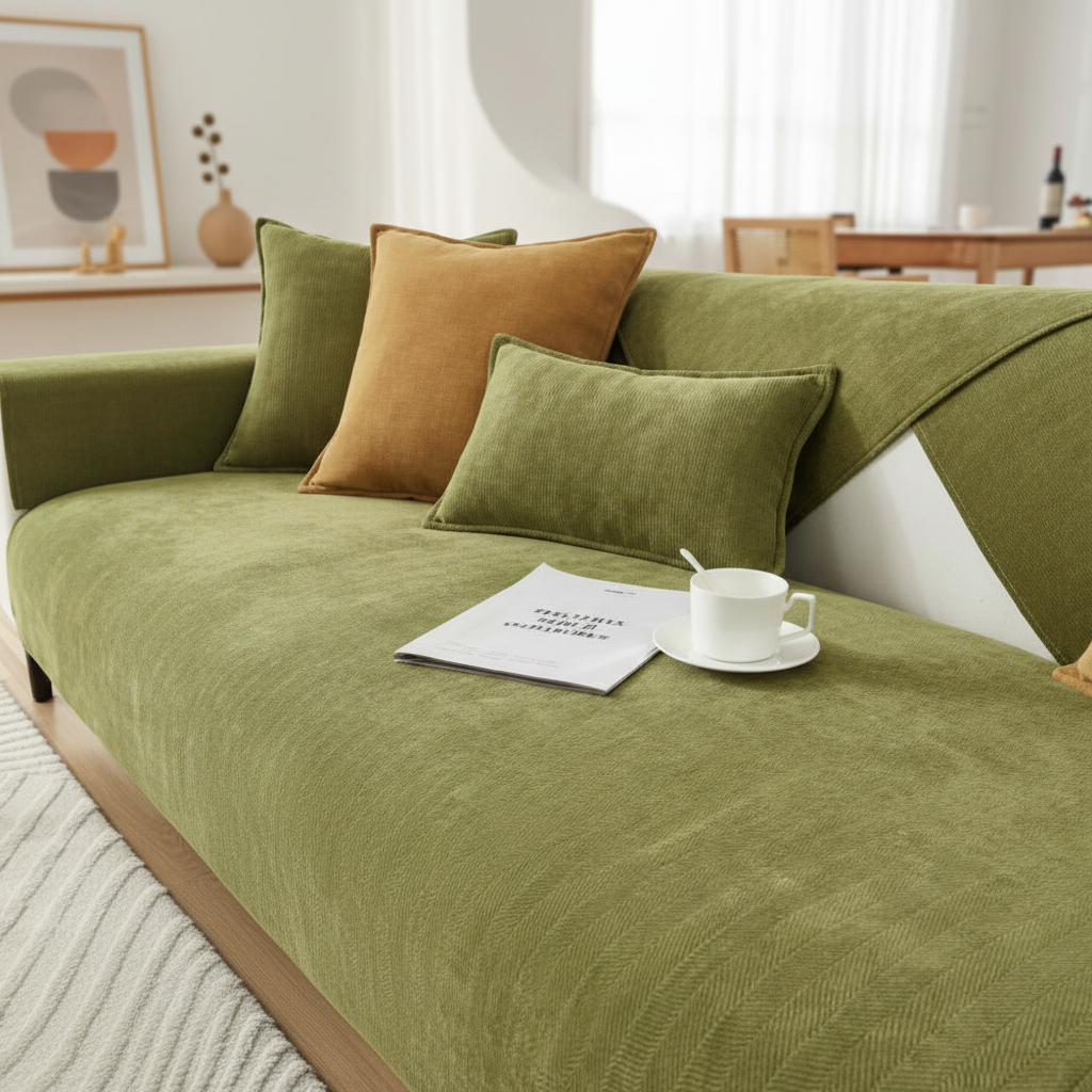 Herringbone Chenille Fabric Waterproof & Antifouling Couch Covers