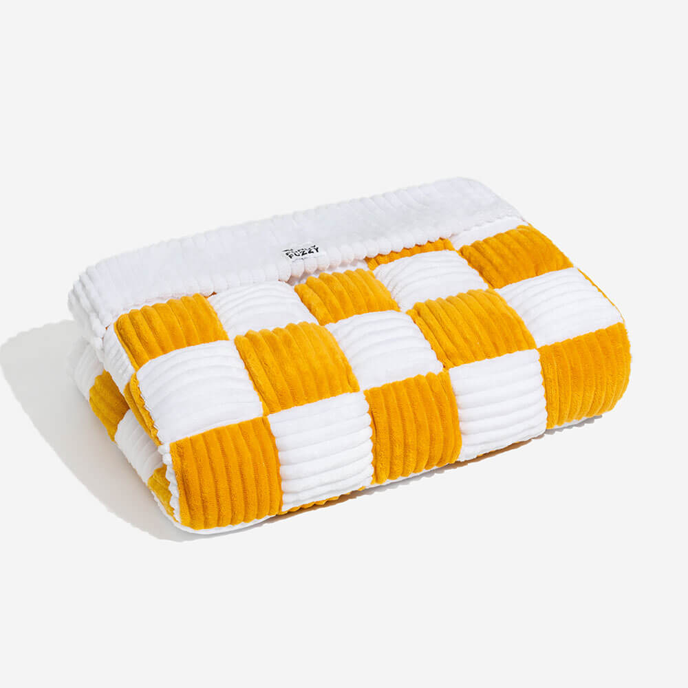 Pet Sofa Cream Square Plaid Cozy Dog Mat Furniture Protector Cover