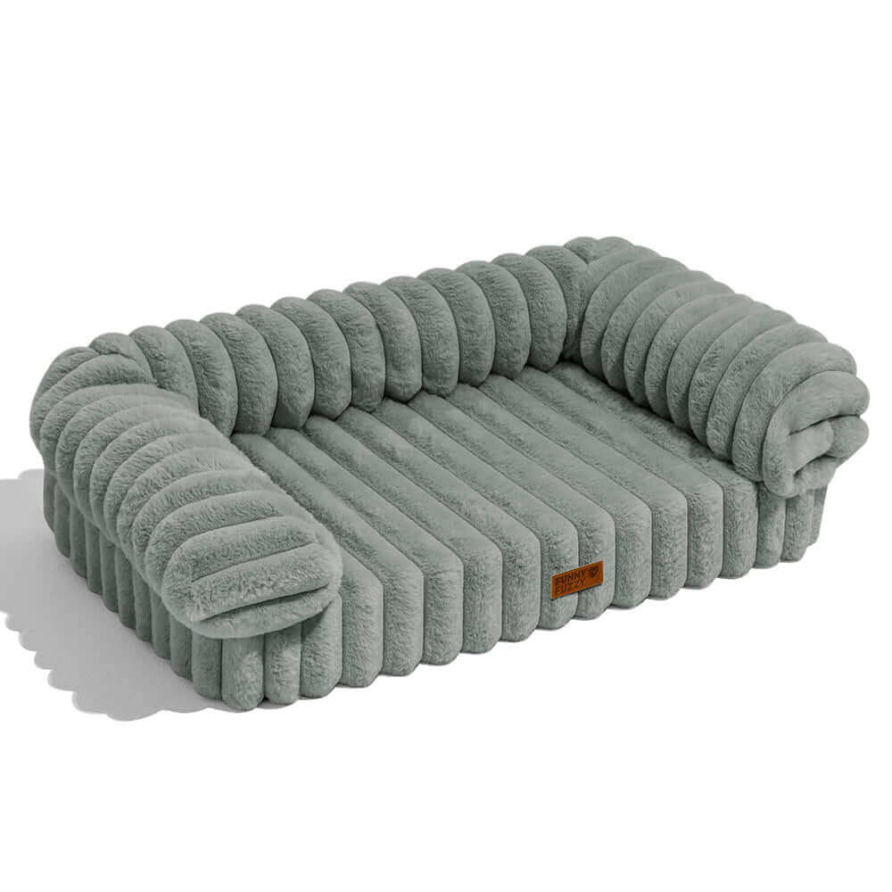 Pet Cream Fluffy Comfort Orthopedic Dog and Cat Sofa Bed