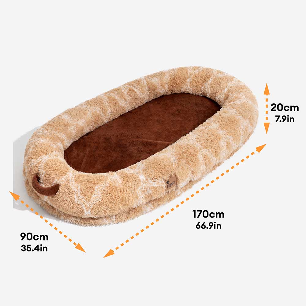 Pet Creamy Plush Super Large Donut Human Dog Bed - Cuddle Cradle