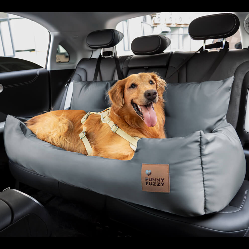 Pet Travel Bolster Safety Waterproof Medium Large Dog Car Back Seat Bed