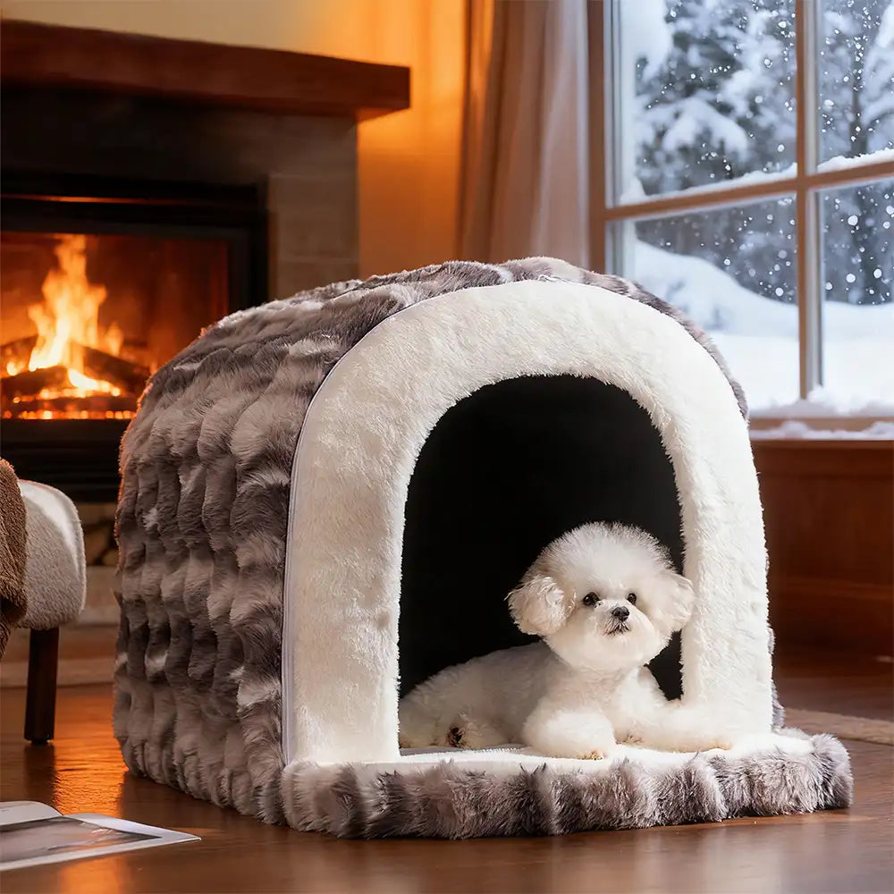 Pet Cave-Style Warm Deep Sleeping Snug Cat Cave Dog House