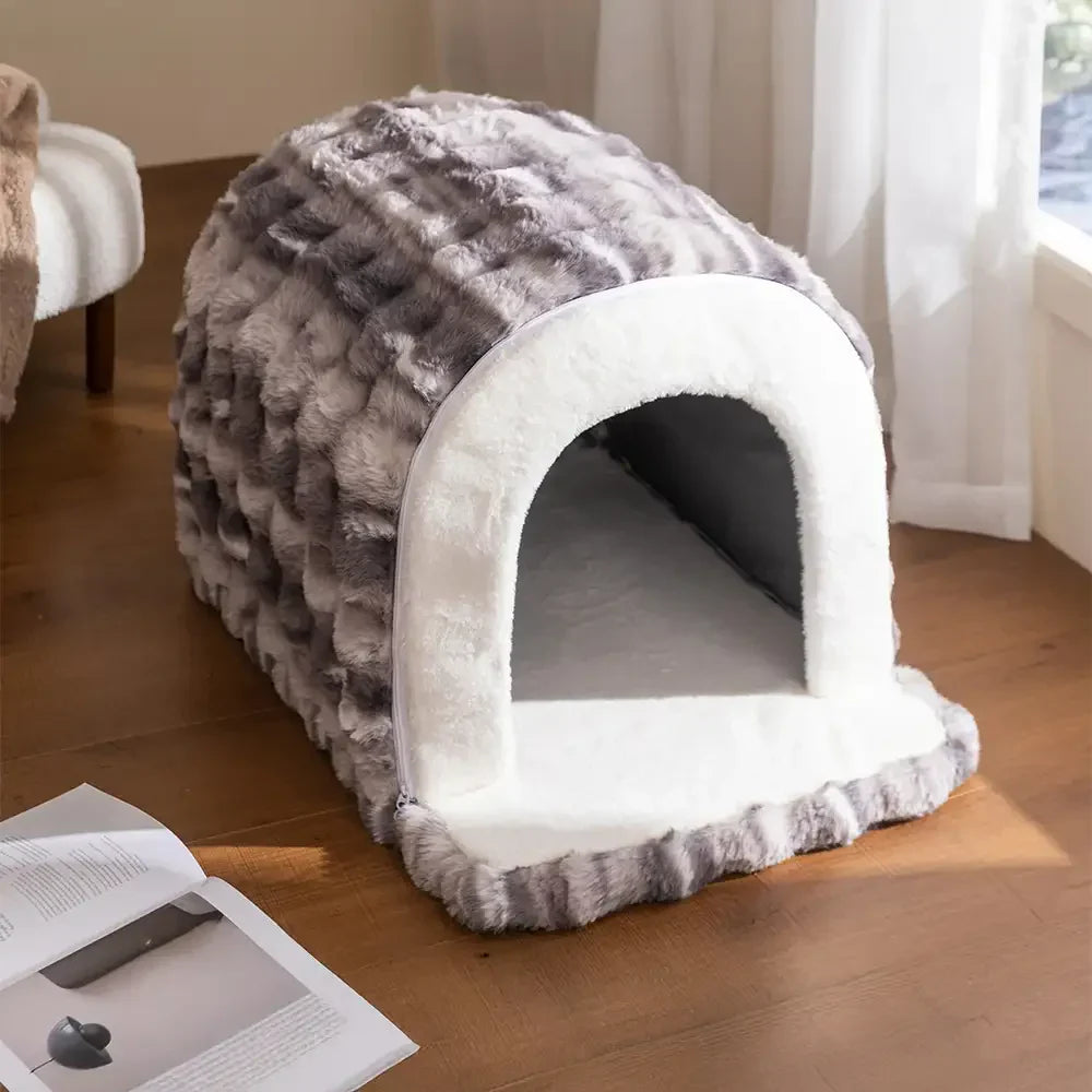 Pet Cave-Style Warm Deep Sleeping Snug Cat Cave Dog House