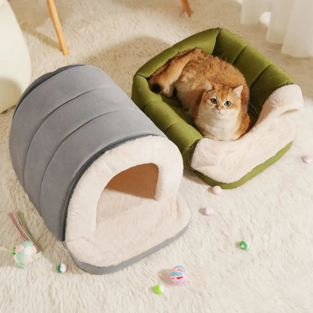 Pet Cave-Style Warm Deep Sleeping Snug Cat Cave Dog House
