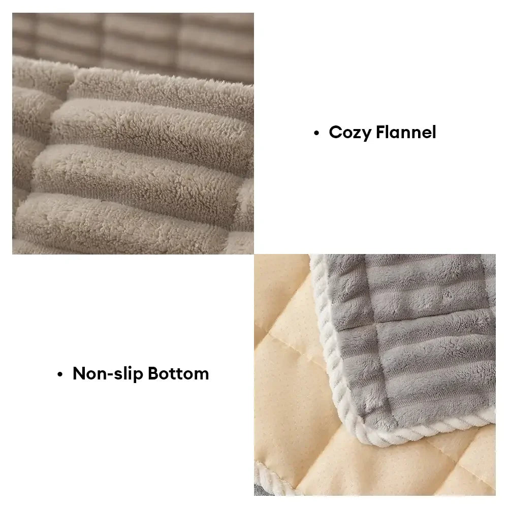 One-Piece Cozy Flannel Sofa Protection Non-Slip Couch Cover