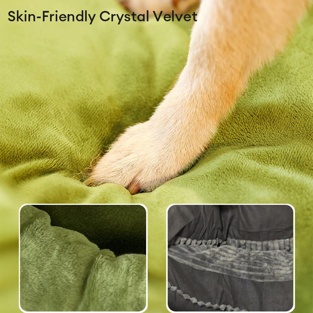 Pet Oval Orthopedic Support Cozy Sleeping Detachable Dog & Cat Bed