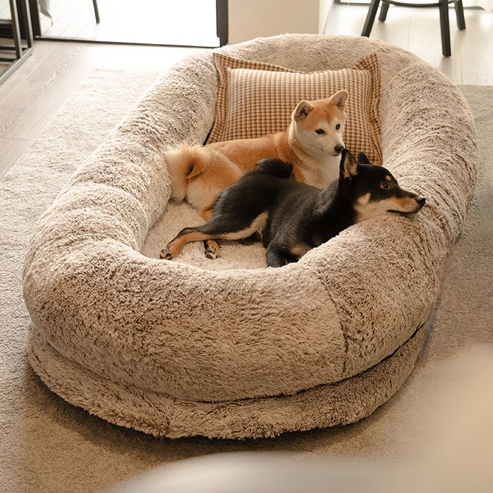 Pet Luxury Super Large Sleep Deeper Oval Bed Human Dog Bed