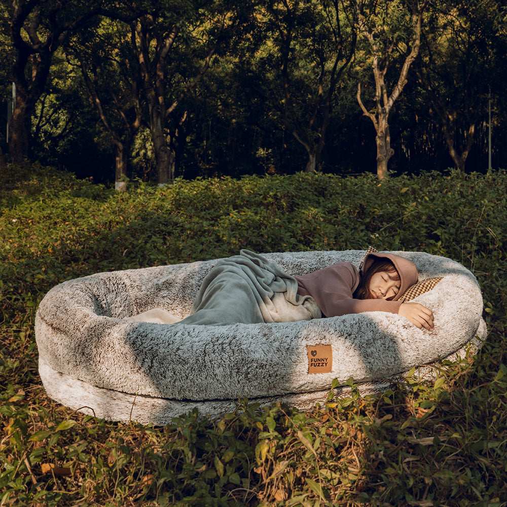Pet Luxury Super Large Sleep Deeper Oval Bed Human Dog Bed
