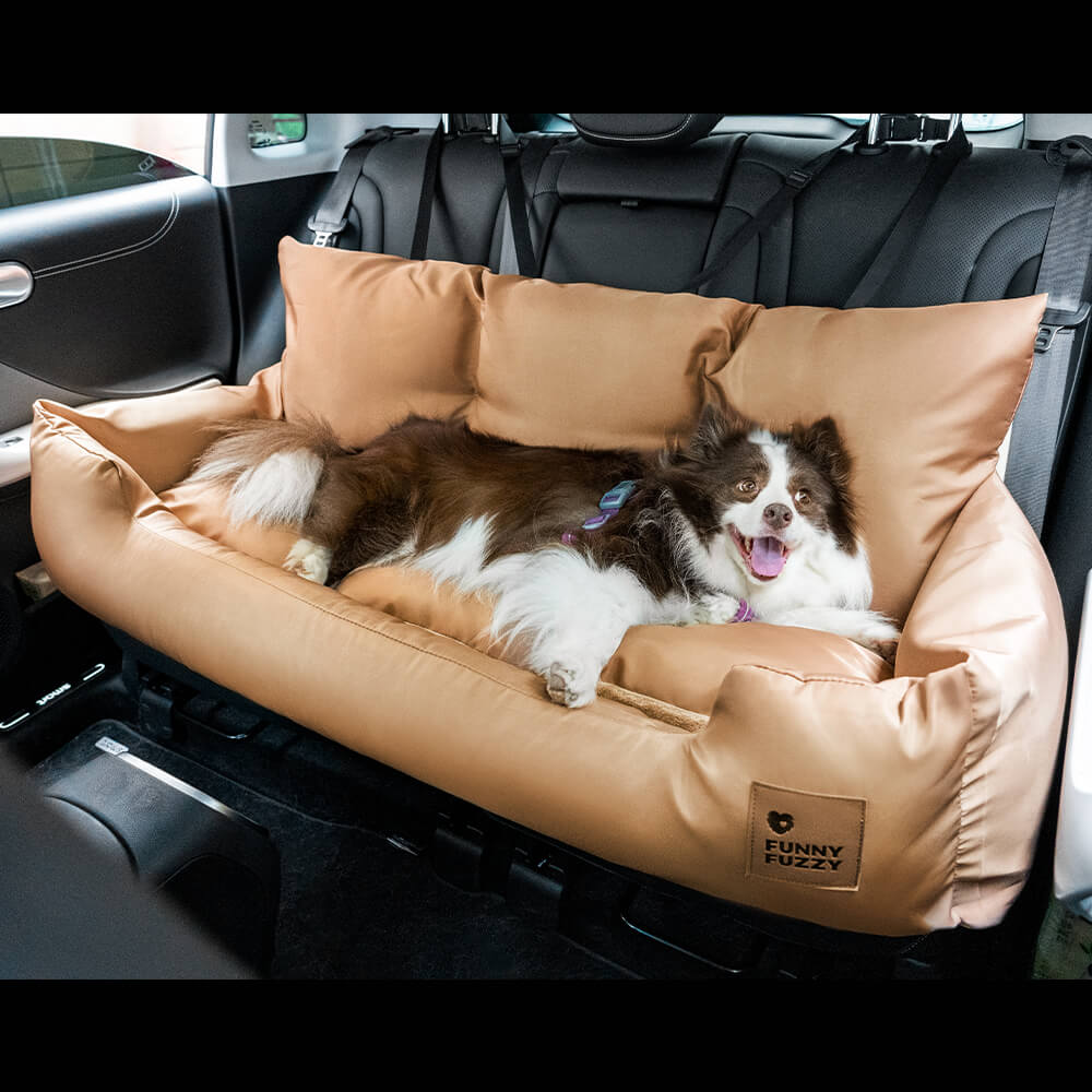 Pet Travel Bolster Safety Medium Large Dog Car Back Seat Bed