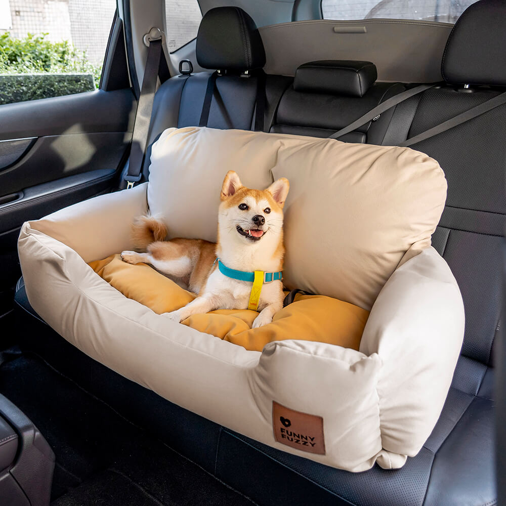 Pet Travel Bolster Safety Medium Large Dog Car Back Seat Bed