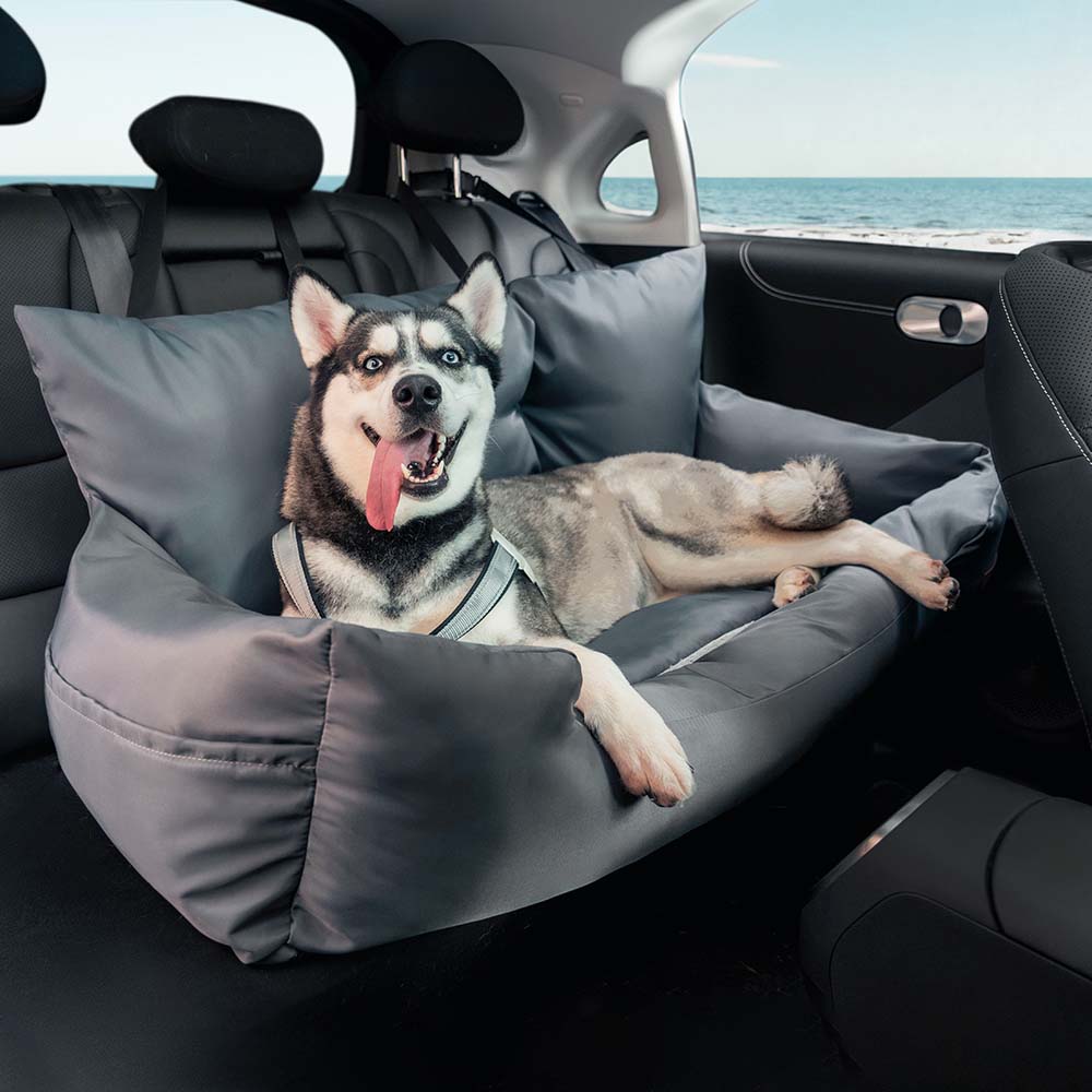 Pet Travel Bolster Safety Waterproof Medium Large Dog Car Back Seat Bed