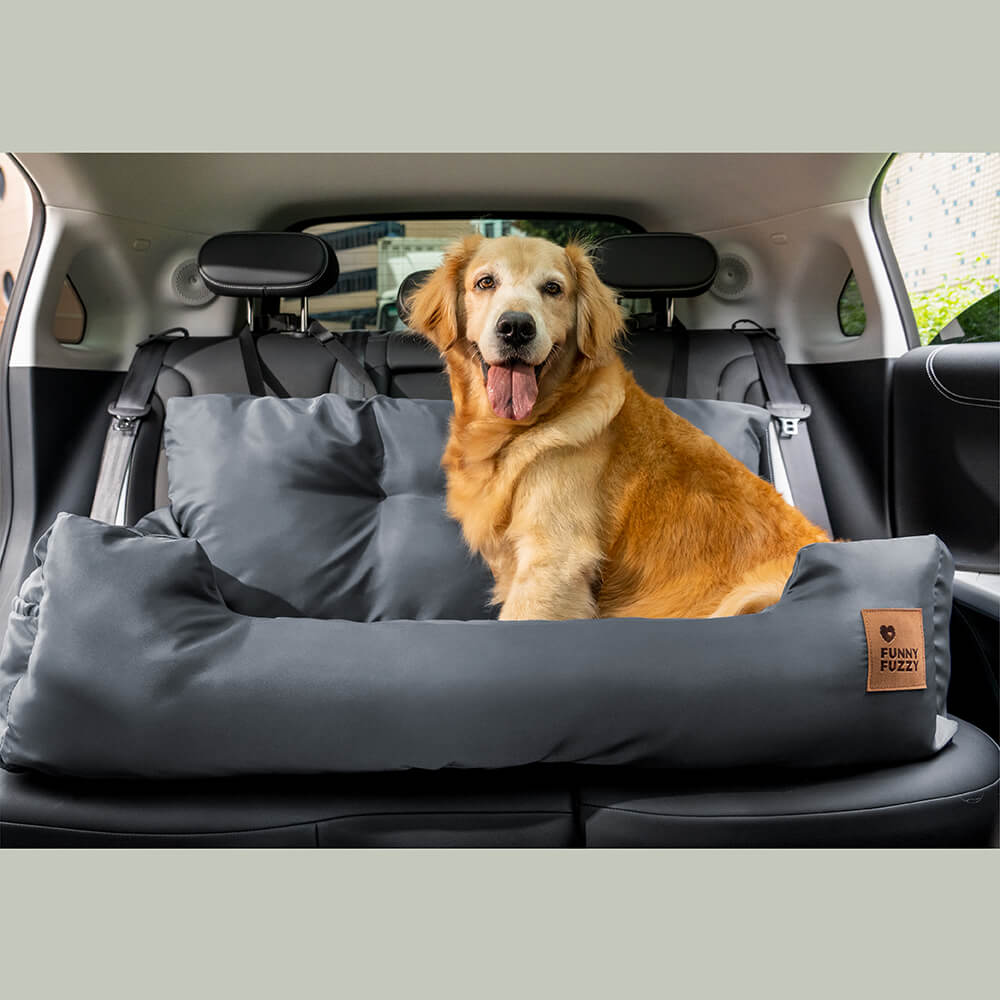 Pet Travel Bolster Safety Waterproof Medium Large Dog Car Back Seat Bed