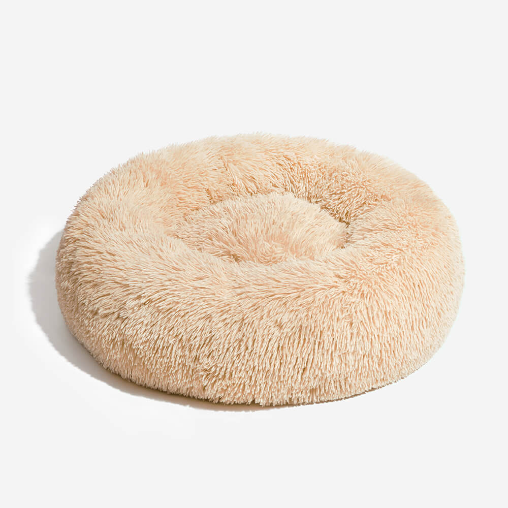 Pet Fuzzy Round Fluffy Dog Bed