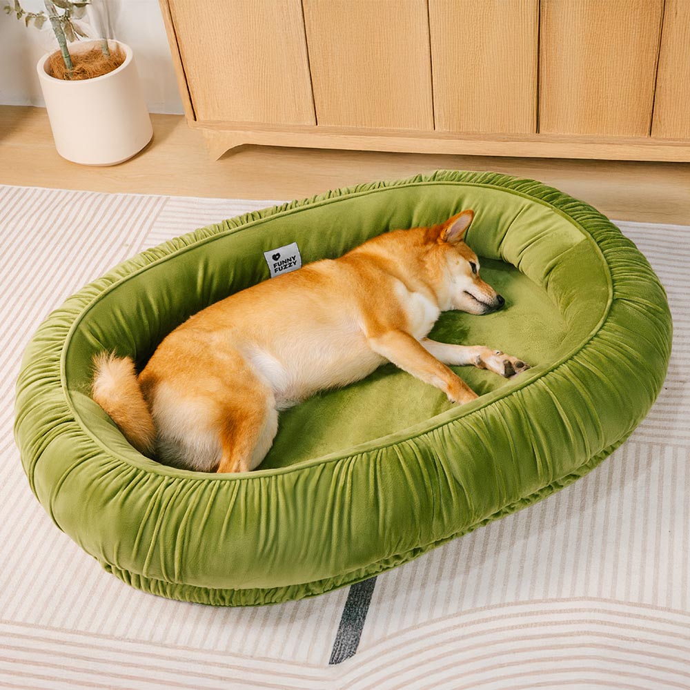 Pet Oval Orthopedic Support Cozy Sleeping Detachable Dog & Cat Bed