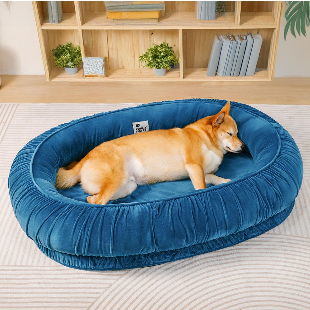 Pet Oval Orthopedic Support Cozy Sleeping Detachable Dog & Cat Bed
