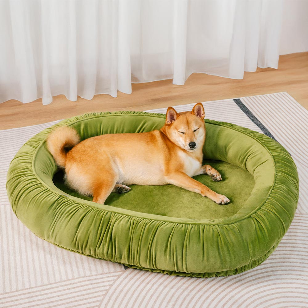 Pet Oval Orthopedic Support Cozy Sleeping Detachable Dog & Cat Bed