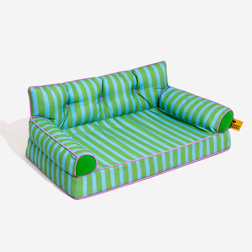 Pet Stripe Waterproof Foldable Large Dog Sofa Bed - Sunny Siesta