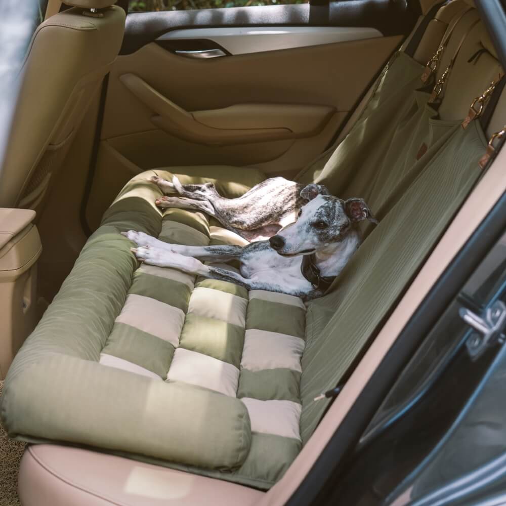 Pet Travel Bolster Safety Back Seat Large Dog Car Seat Bed - Chessboard Lounge
