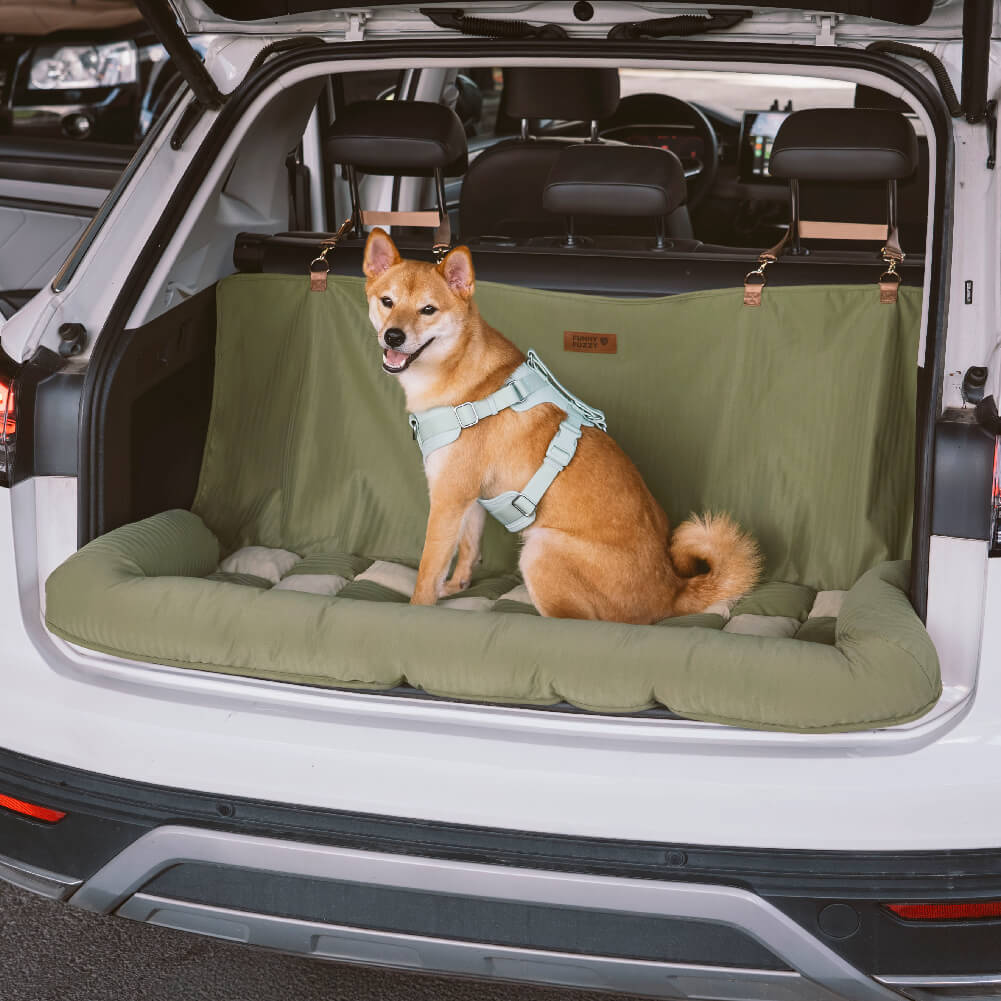Pet Travel Bolster Safety Back Seat Large Dog Car Seat Bed - Chessboard Lounge