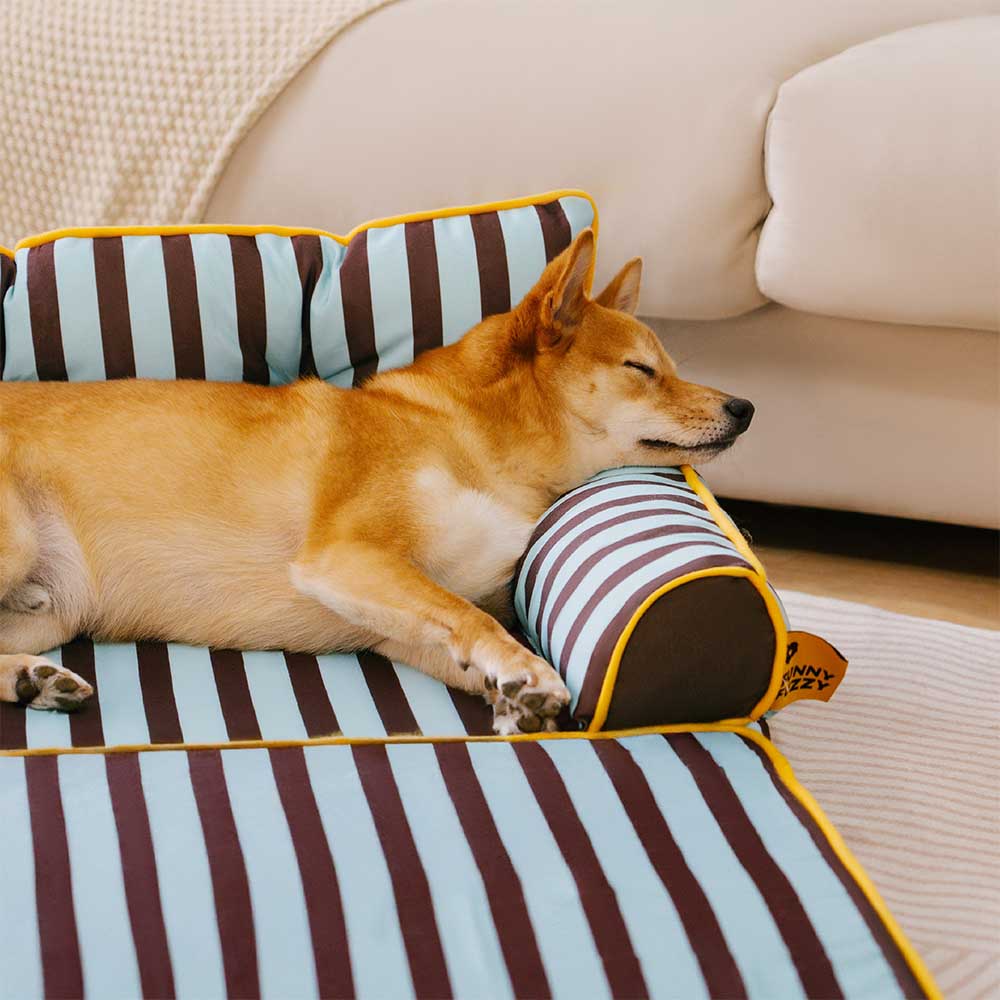 Pet Stripe Waterproof Foldable Large Dog Sofa Bed - Sunny Siesta