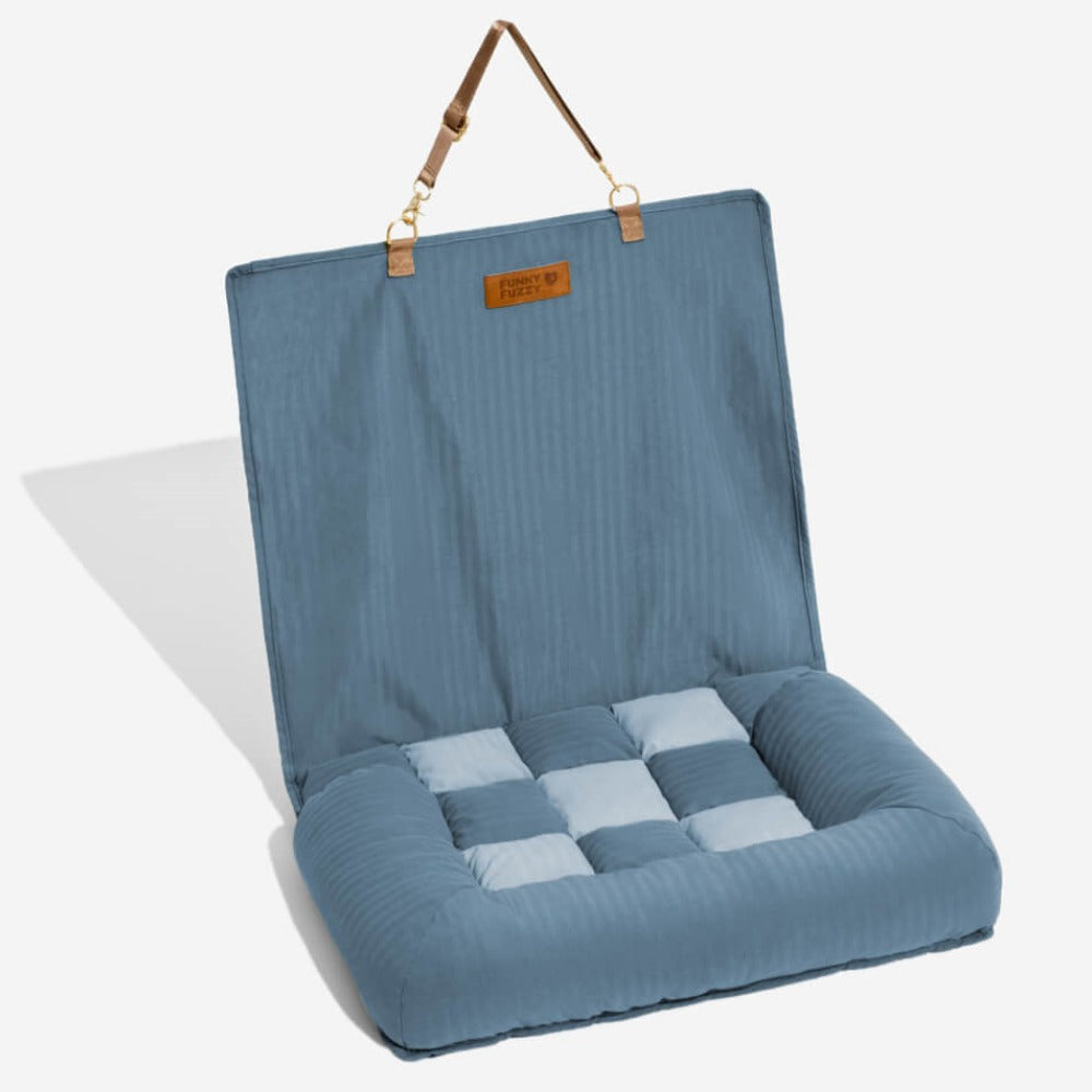 Pet Travel Bolster Safety Back Seat Large Dog Car Seat Bed - Chessboard Lounge