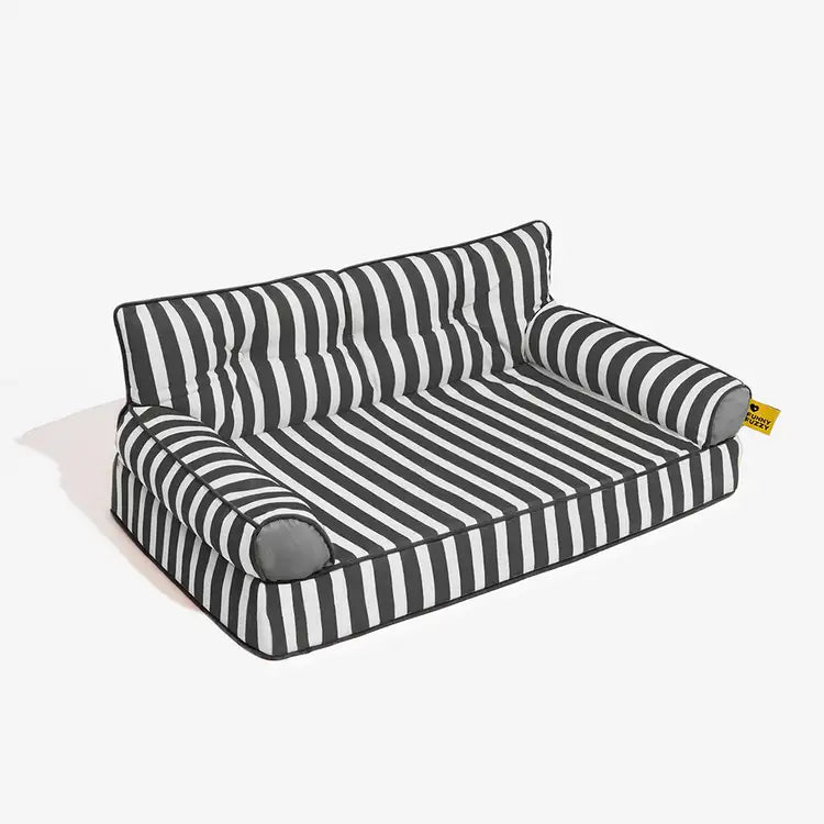 Pet Stripe Waterproof Foldable Large Dog Sofa Bed - Sunny Siesta