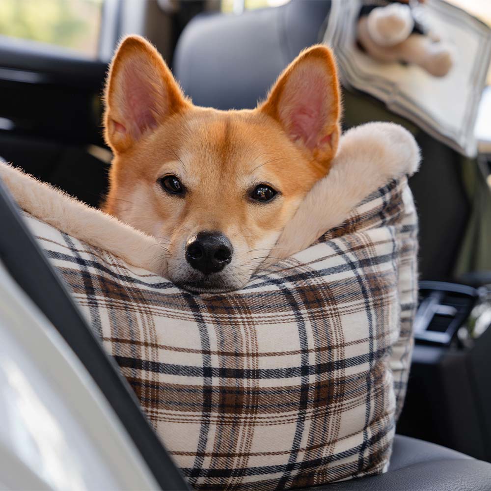 Pet Safety Large Classic Fluffy Booster Dog Car Seat-Keep Secure