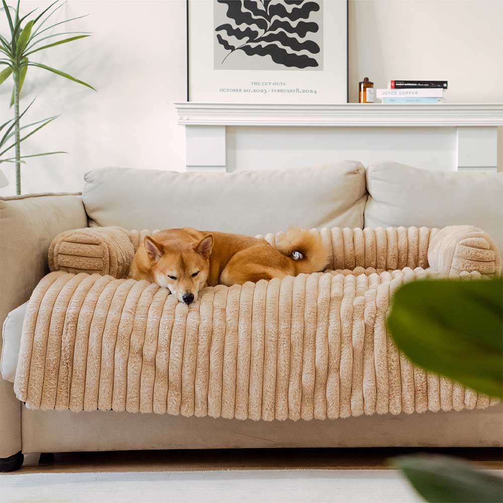 Pet Fluffy Sofa Blanket Bolster Dog Mat Couch Cover