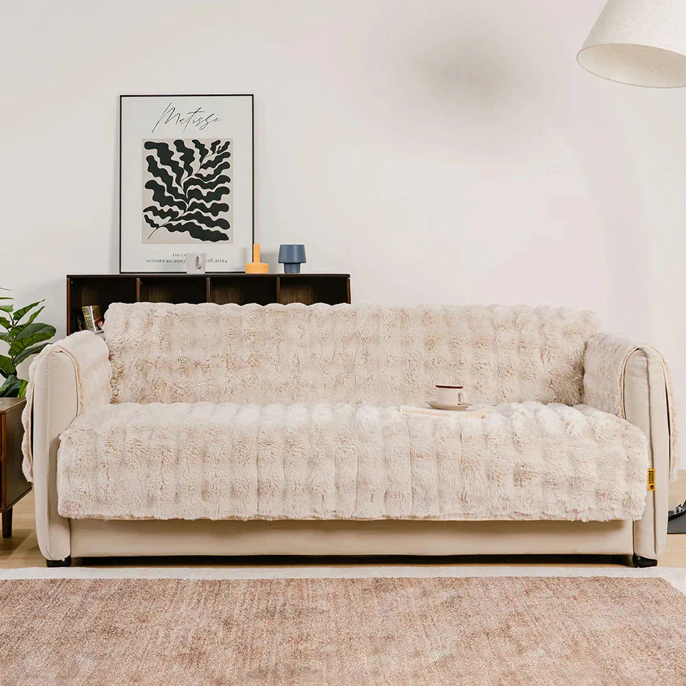Water-resistant Fluffy Soft Furniture Protector Couch Cover-EverDry