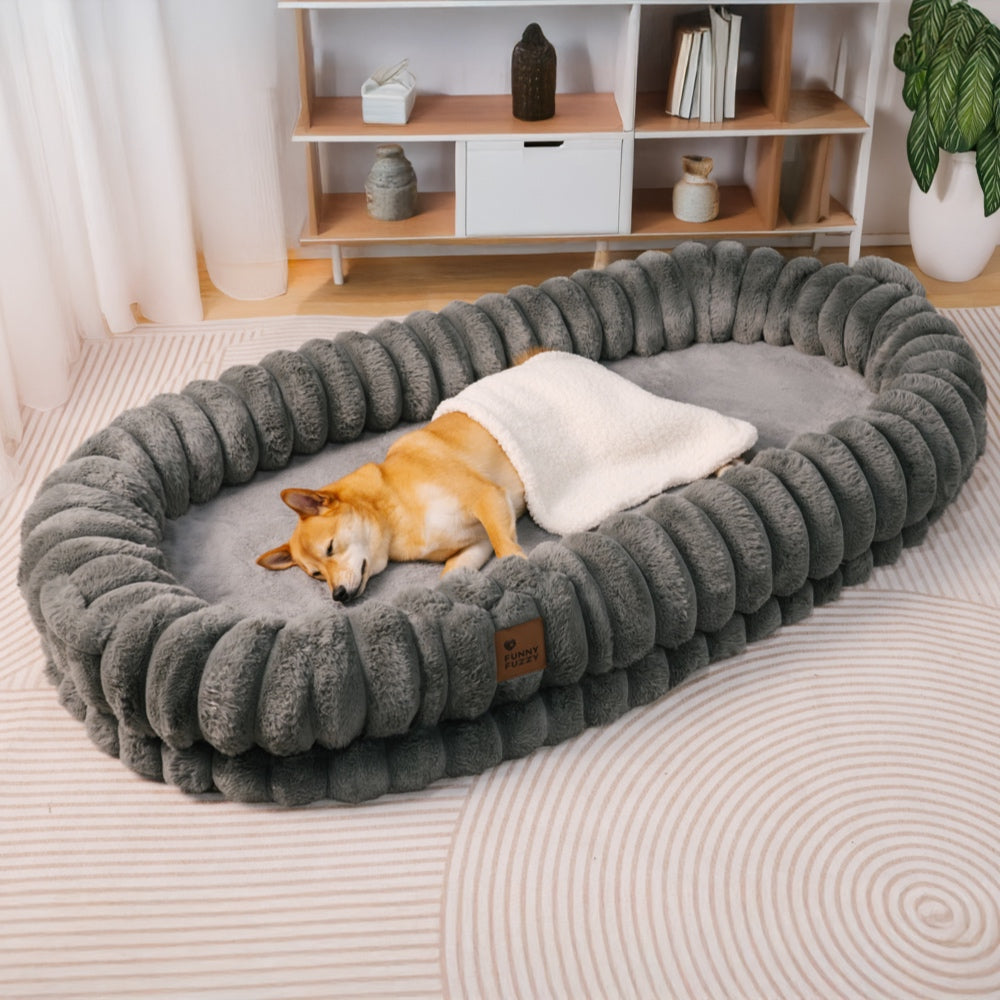 Pet Creamy Plush Super Large Donut Human Dog Bed - Cuddle Cradle