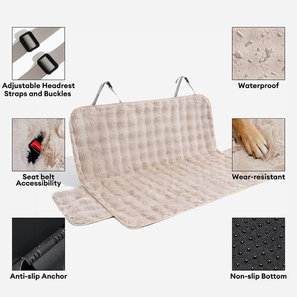 Safety Sofa Fluffy Cozy Calming Pet Blanket Car Seat Protector Cover- Surestep