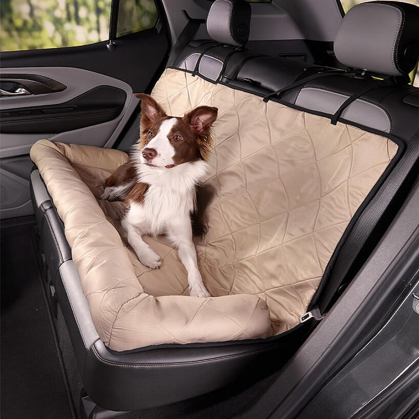 Pet Travel Bolster Safety Medium Large Dog Car Back Seat Bed