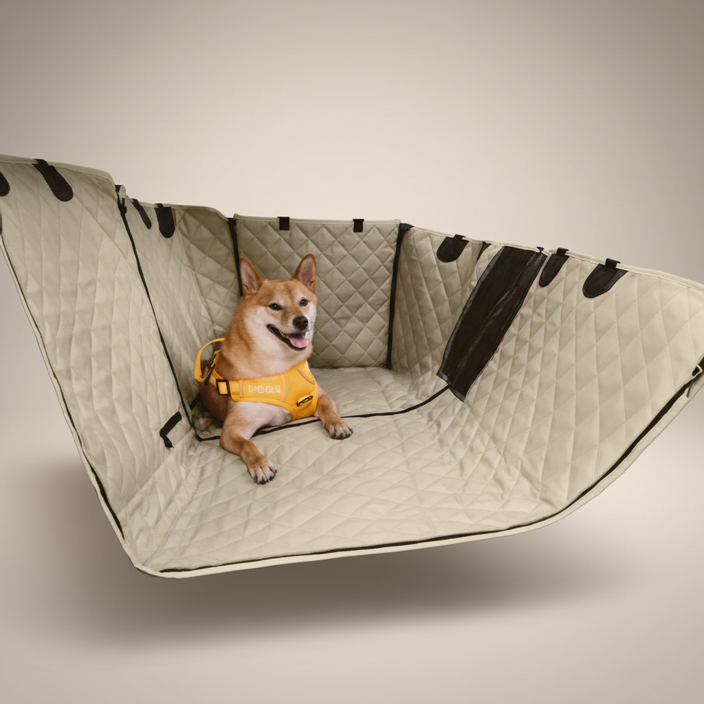 Safety Sofa Waterproof Multi-Use Car Dog Seat Cover – Convertible Back Seat Protector for Pets