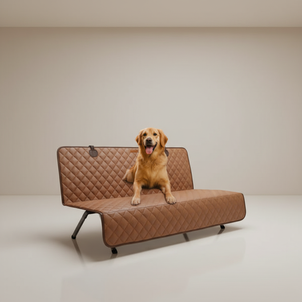 Pet Safety Sofa Premium Faux Leather Water-repellent Hammock Dog Car Seat Cover - RideProtector