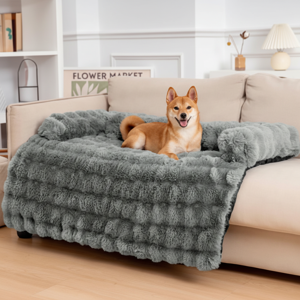 Fluffy Fuzzy Calming Dog Bed Sofa Protector Pet Mat