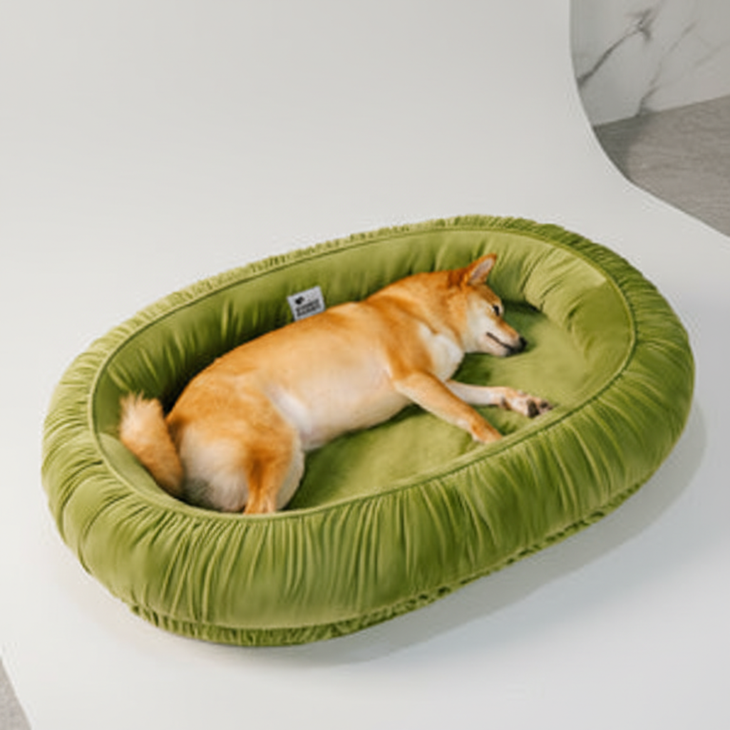 Pet Oval Orthopedic Support Cozy Sleeping Detachable Dog & Cat Bed